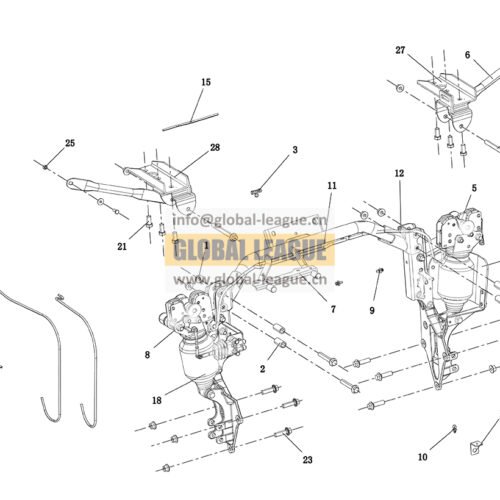 New M3000 rear suspension, air, transverse, +100, mid-mounted air filter, flip front-mounted, mother-child vehicle air filter, gas vehicle  DC15221441217