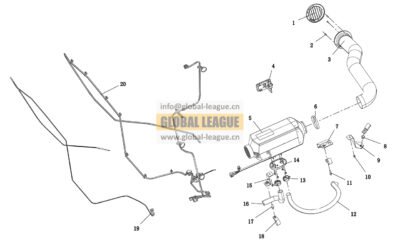 DC16251891009 Independent warm air cab unit (X6000_ Electric heater_ 4kW_ Domestic) DC16251891009