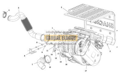 DC96259547202 Exhaust system - L9 National VI - 850 - 6×4 - 1025 + 250 DC96259547202