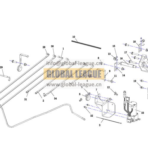 L5000 Cab Tilting System _ 460 + 50 _ Electric _ Hydraulic Front Suspension  DC96259823042