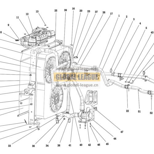 Motor cooling system_TBJ240kW_903_M3000S_all-electric_3×506_850 frame_water pump bracket  DC96389530841