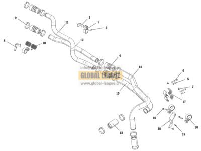 FHB400 hydraulic retarder cooling system for X5000S, X5000, WP15NG (National VI) - standard box  DC97149534445