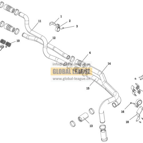 DC97149534445 FHB400 hydraulic retarder cooling system for X5000S, X5000, WP15NG (National VI) - standard box DC97149534445