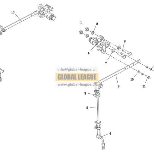 ECAS height sensor assembly_850 frame_rear air suspension_stabilizer bar_heavy load  DC97259520611