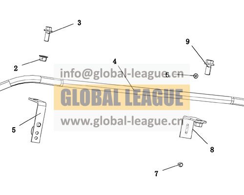 Fuel gas pipeline - LNG - X5000 - Rear-mounted 1350L - WP15 (7/8-14UNF) - National VI  DC97259561053