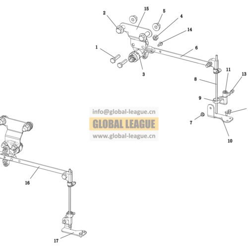 ECAS height sensor assembly for 850 frame, G3X, H rear air suspension, domestic production  DC9A259521601