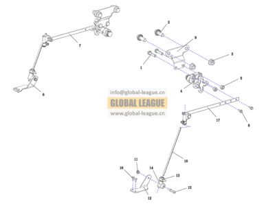 ECAS height sensor assembly_850 frame_G3X_rear air suspension_rearward 10  DC9X259521607