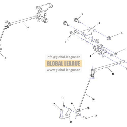 ECAS height sensor assembly_850 frame_G3X_rear air suspension_rearward 10  DC9X259521607