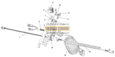 Chassis electrical components for G3X, G3H tractors - ABS trailer cable, trailer bracket under-mounted, right turn voice prompter, rear working light  DC9X259714050