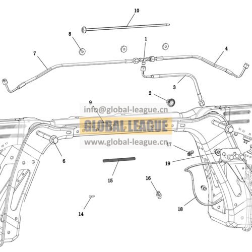 Rear suspension assembly of cab _X_CAB6_ air type _WP15, M15_  DZ16251444310