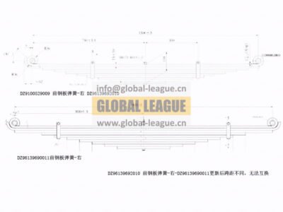 DZ96139690011 Front leaf spring (right) DZ96139690011