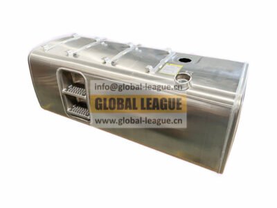 Water-heated aluminum alloy fuel tank assembly 76_700 - with steps - four brackets - manual valve   DZ9X259550768