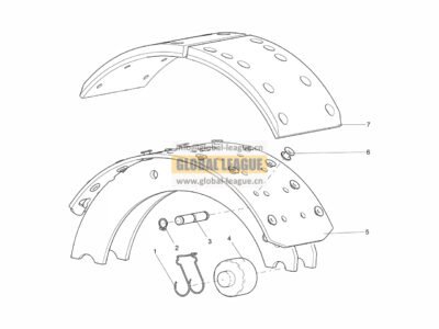 Brake shoe assembly   HD90009440513