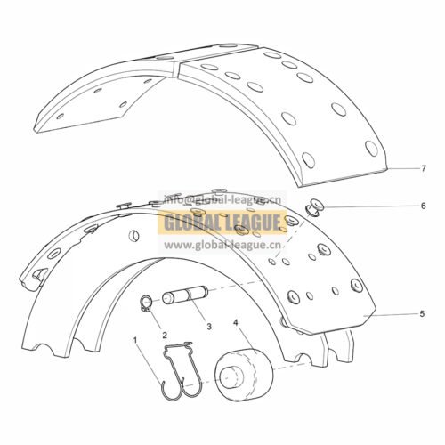 Brake shoe assembly   HD90009440513