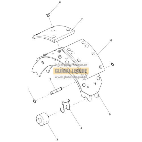 Brake shoe assembly   HD90009440929