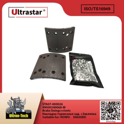 STA07-000026-01 Brake linings+rivets STA07-000026 99000340068-M 99000340068M
