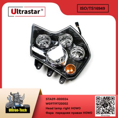 Head lamp right HOWO STA09-000024 WG9719720002 WG9719720002